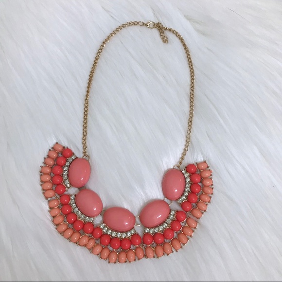 Orange Fan Statement Necklace - Picture 3 of 4